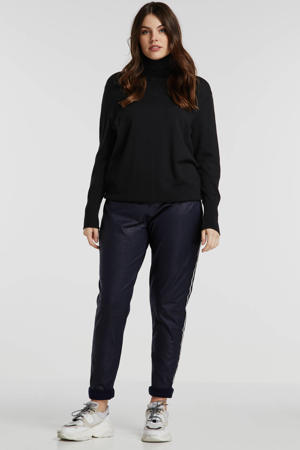 skinny tregging met zijstreep donkerblauw