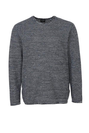 gemêleerde trui donkerblauw