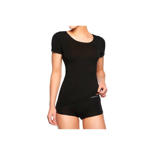 Bamboo Basics T-shirt Kate met bamboe (set van 2) zwart afbeelding