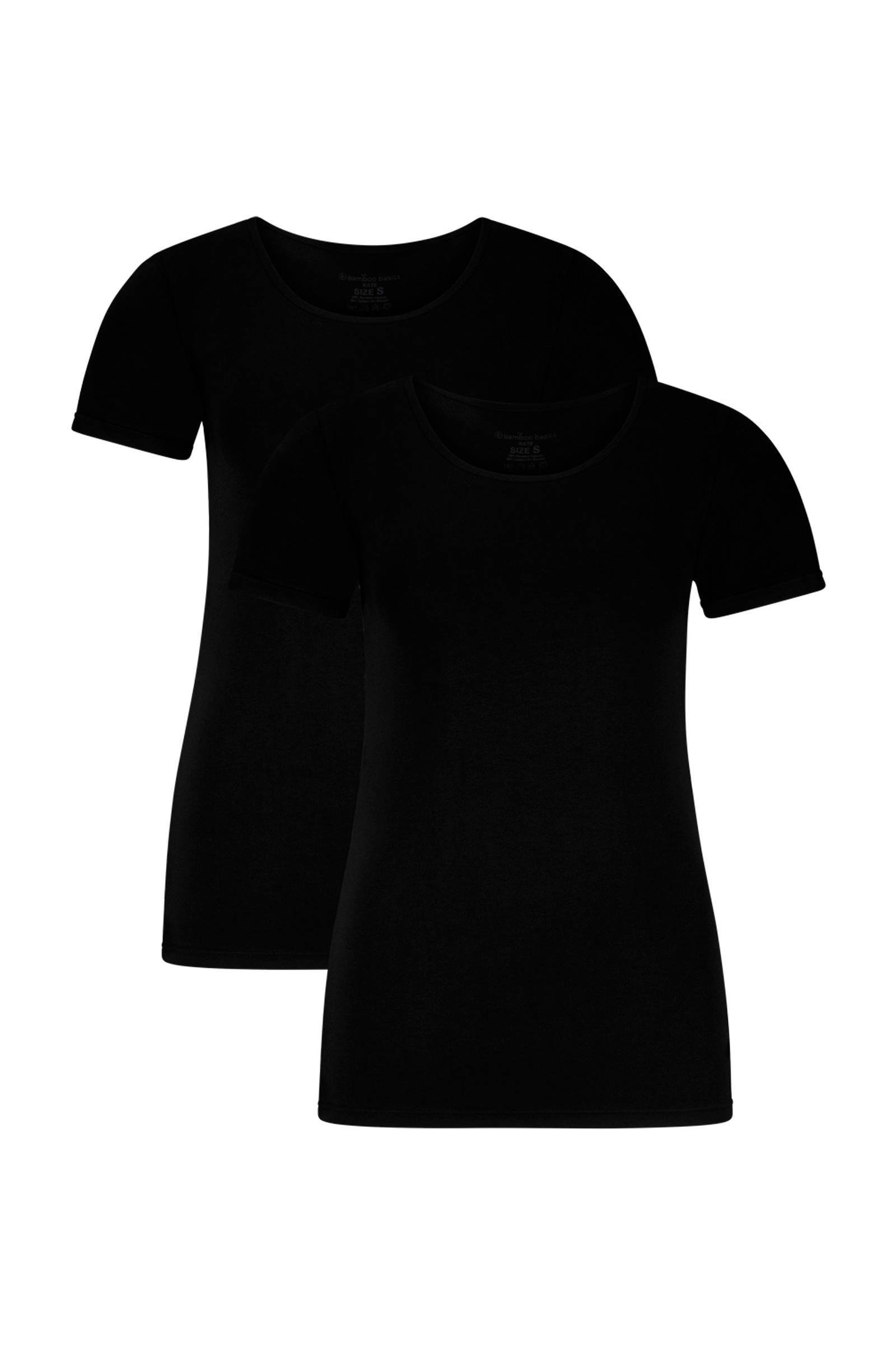 Bamboo Basics T shirt Kate met bamboe(set van 2)zwart online kopen