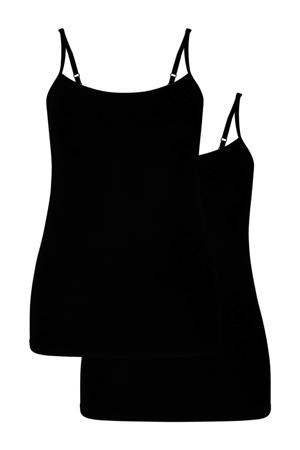 hemd Vera met bamboe (set van 2) zwart
