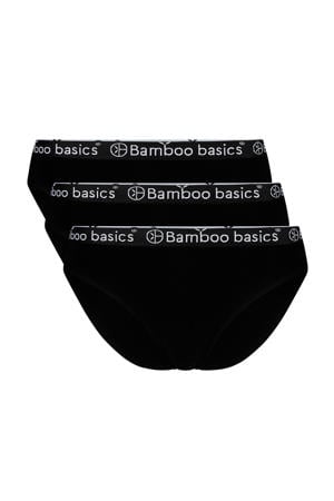 slip Yara met bamboe (set van 3) zwart