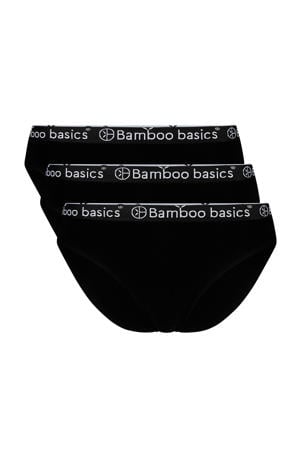 slip Yara met bamboe (set van 3) zwart