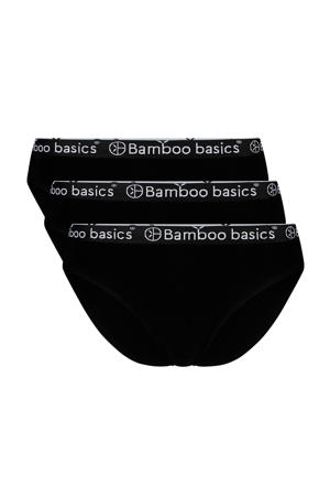 slip Yara met bamboe (set van 3) zwart
