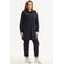 Plus Basics lange blouse van travelstof donkerblauw