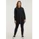 Plus Basics lange blouse van travelstof zwart