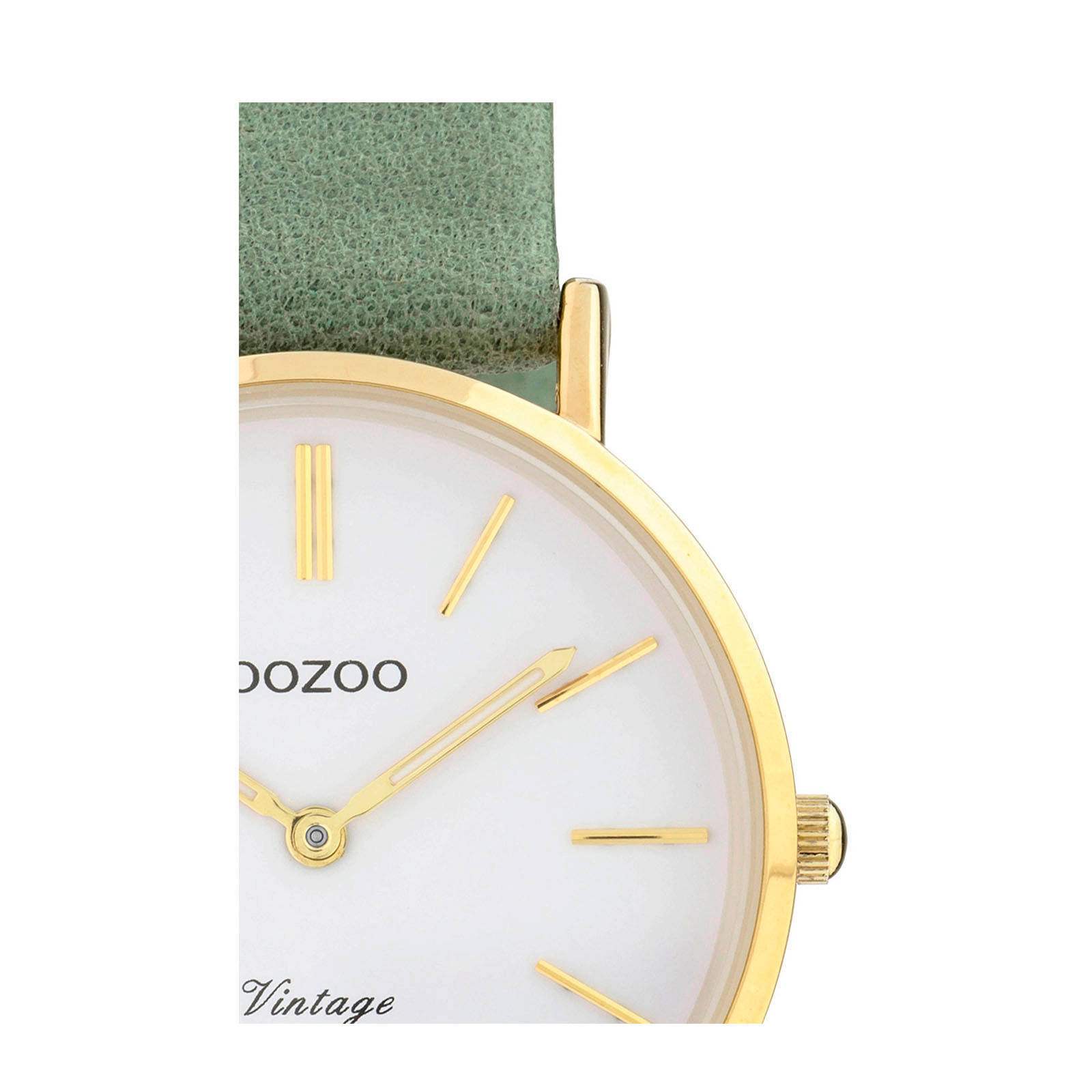 OOZOO leren horloge C9976 groen | wehkamp
