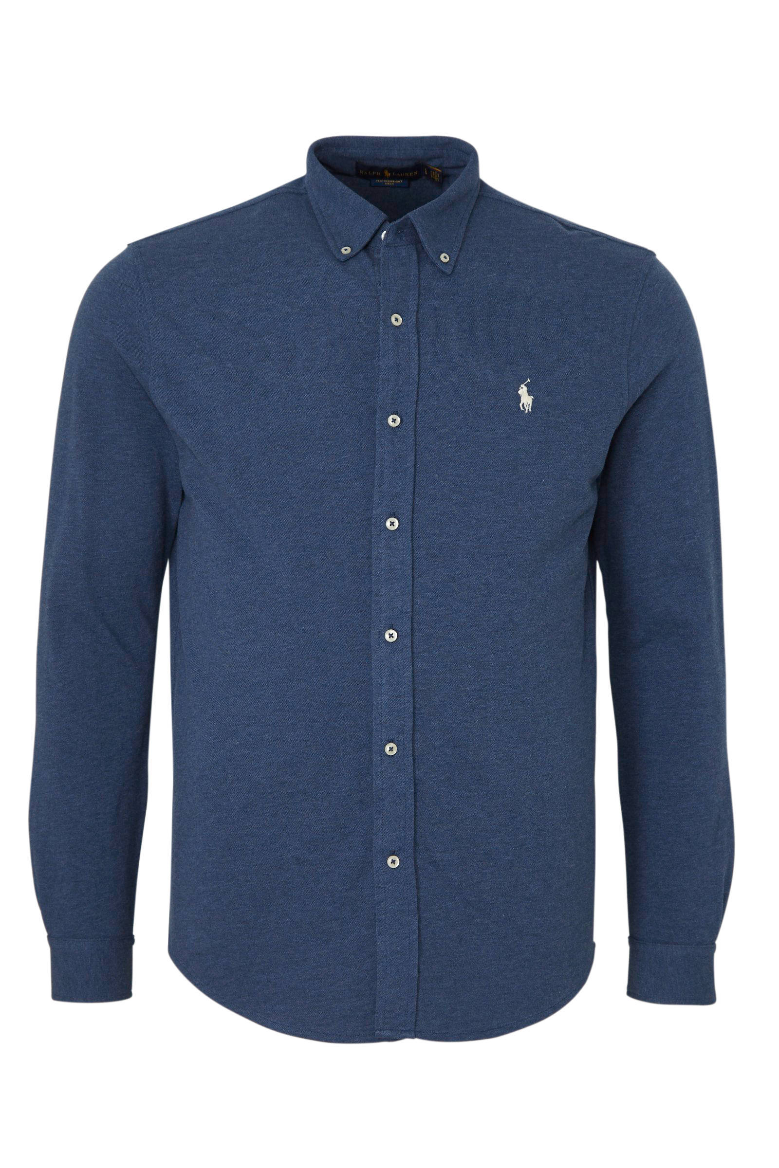 Kleding Herenkleding Overhemden & T-shirts Oxfords & Buttondowns RALPH LAUREN COUNTRY Heren Vintage Blauwe Knop Front Heavy Denim Shirt Maat Groot 