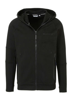 vest met logo zwart