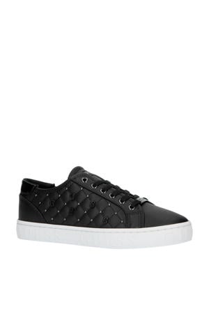Gladiss leren sneaker zwart/zilver