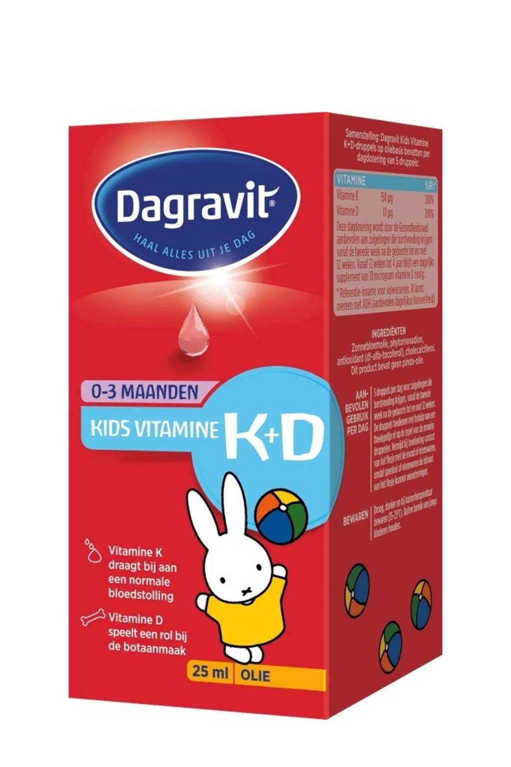 Dagravit Kids Vitamine K+D druppels - 25 ml wehkamp