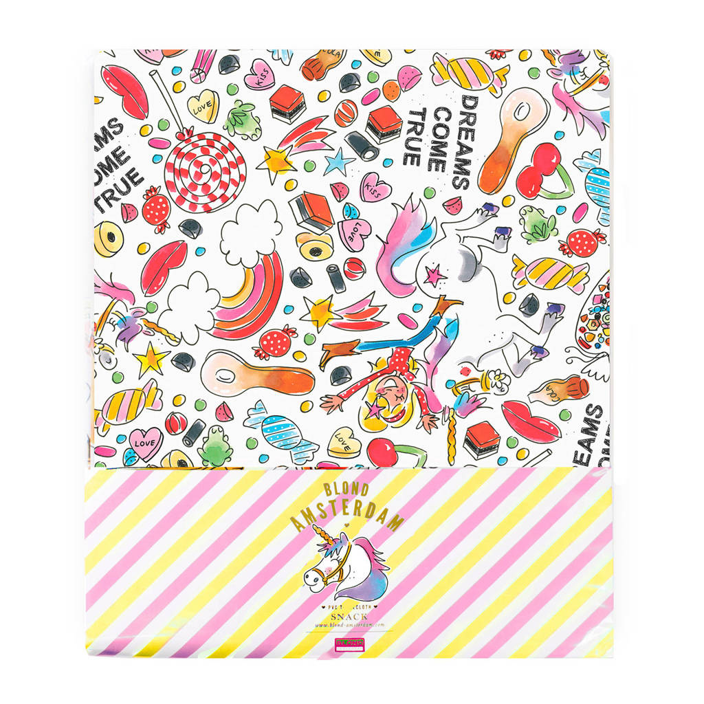 Blond Amsterdam Blond Amsterdam tafelkleed - Unicorn (140 cm x 240 cm), Wit/roze