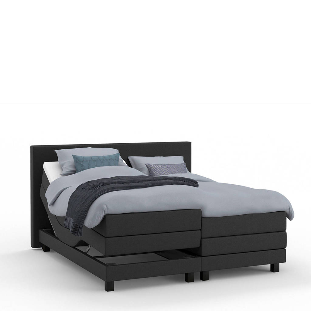 Karlsson Beter Bed complete elektrische boxspring Autentik Tunn (160x210 cm), Black