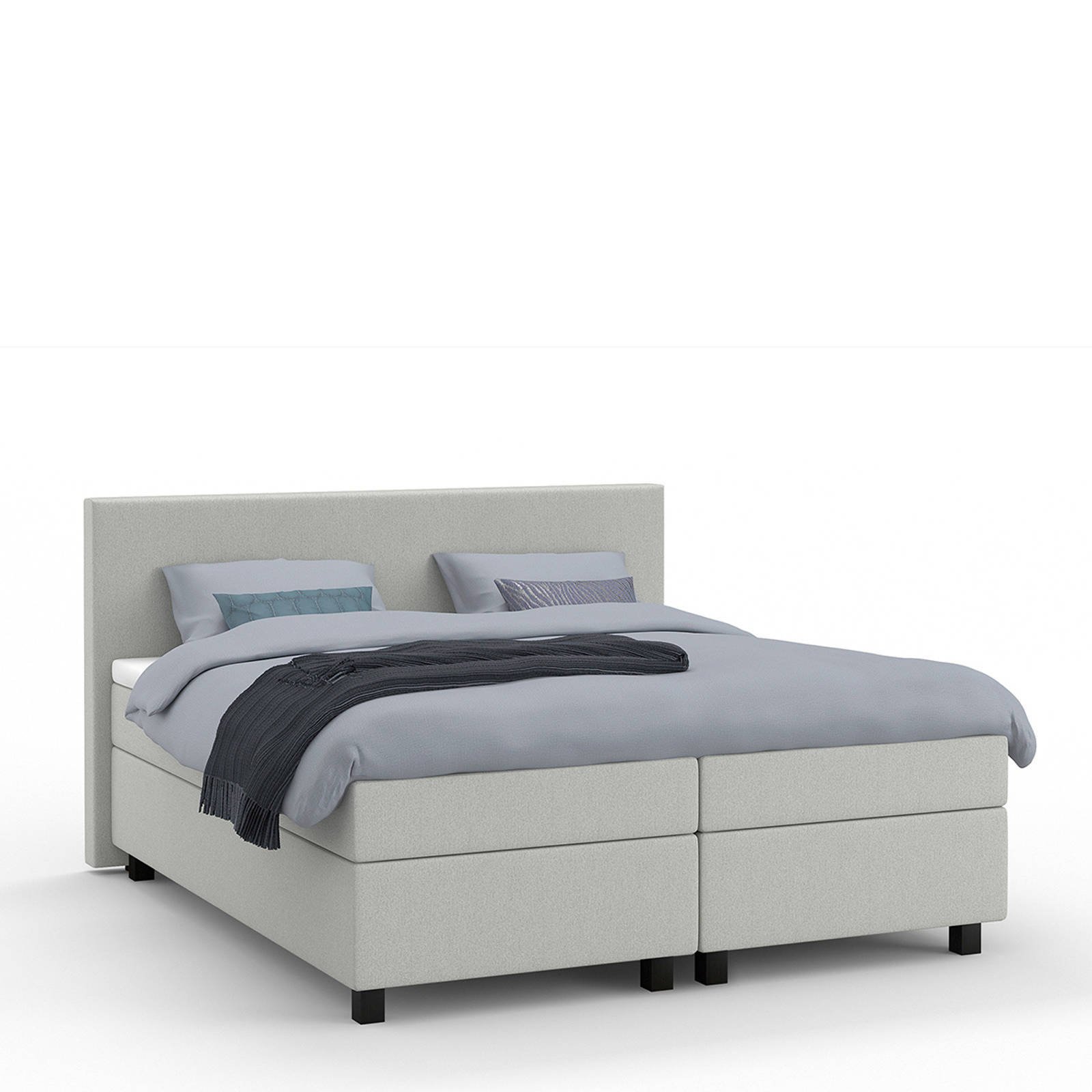 Karlsson bedden boxspring Autentik Tunn vlak met gestoffeerd matras