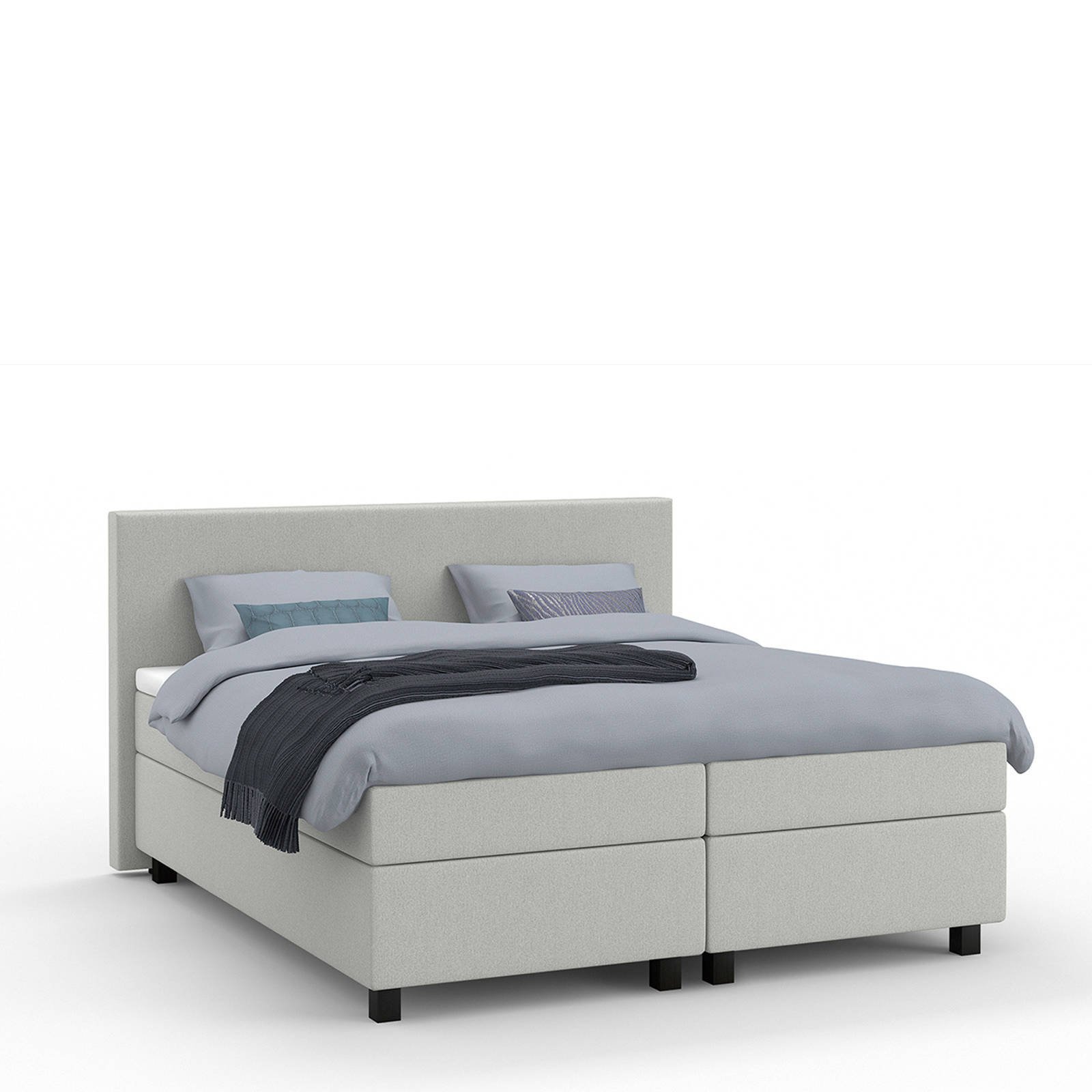 Karlsson bedden boxspring Autentik Tunn vlak met gestoffeerd matras