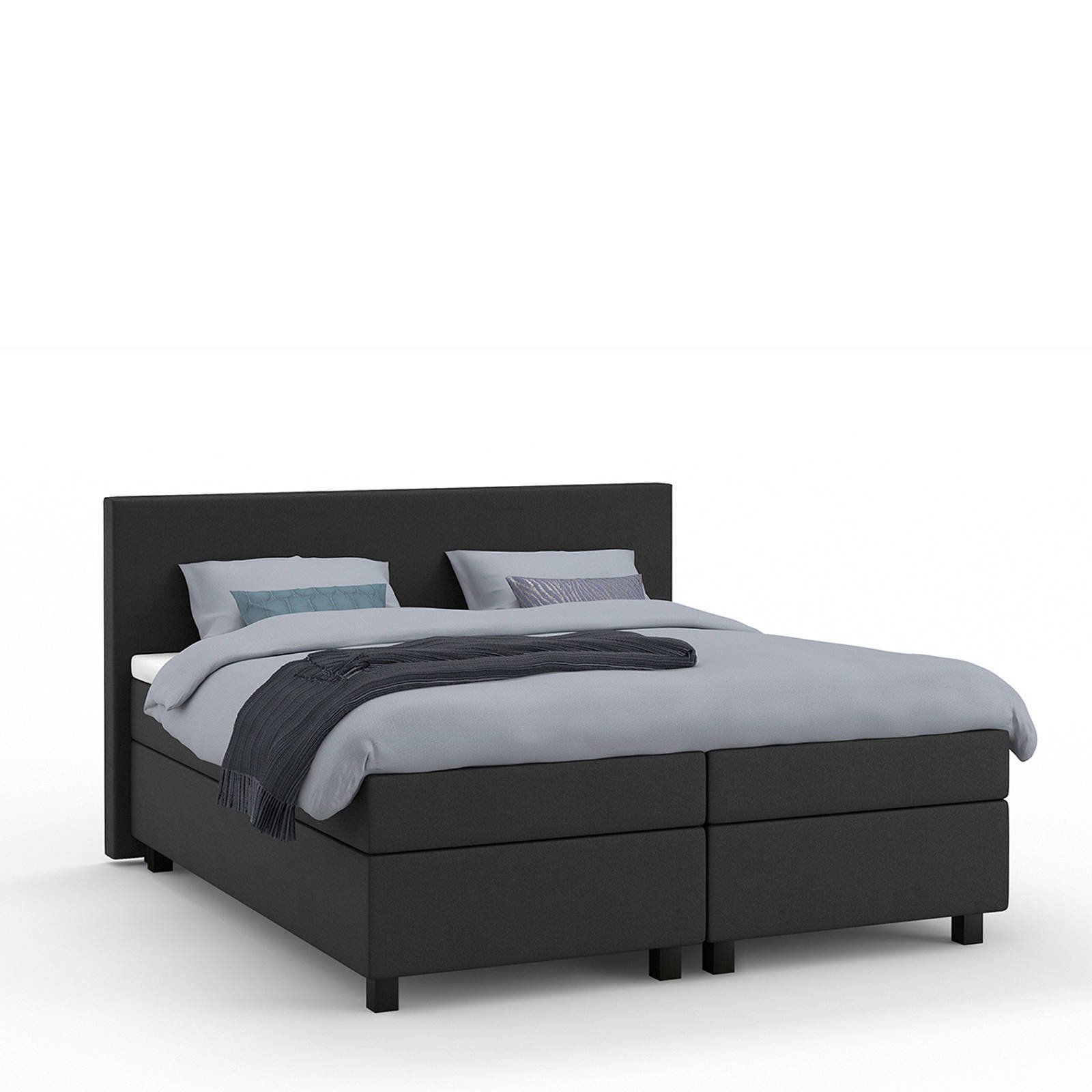 Karlsson bedden boxspring Autentik Tunn vlak met gestoffeerd matras