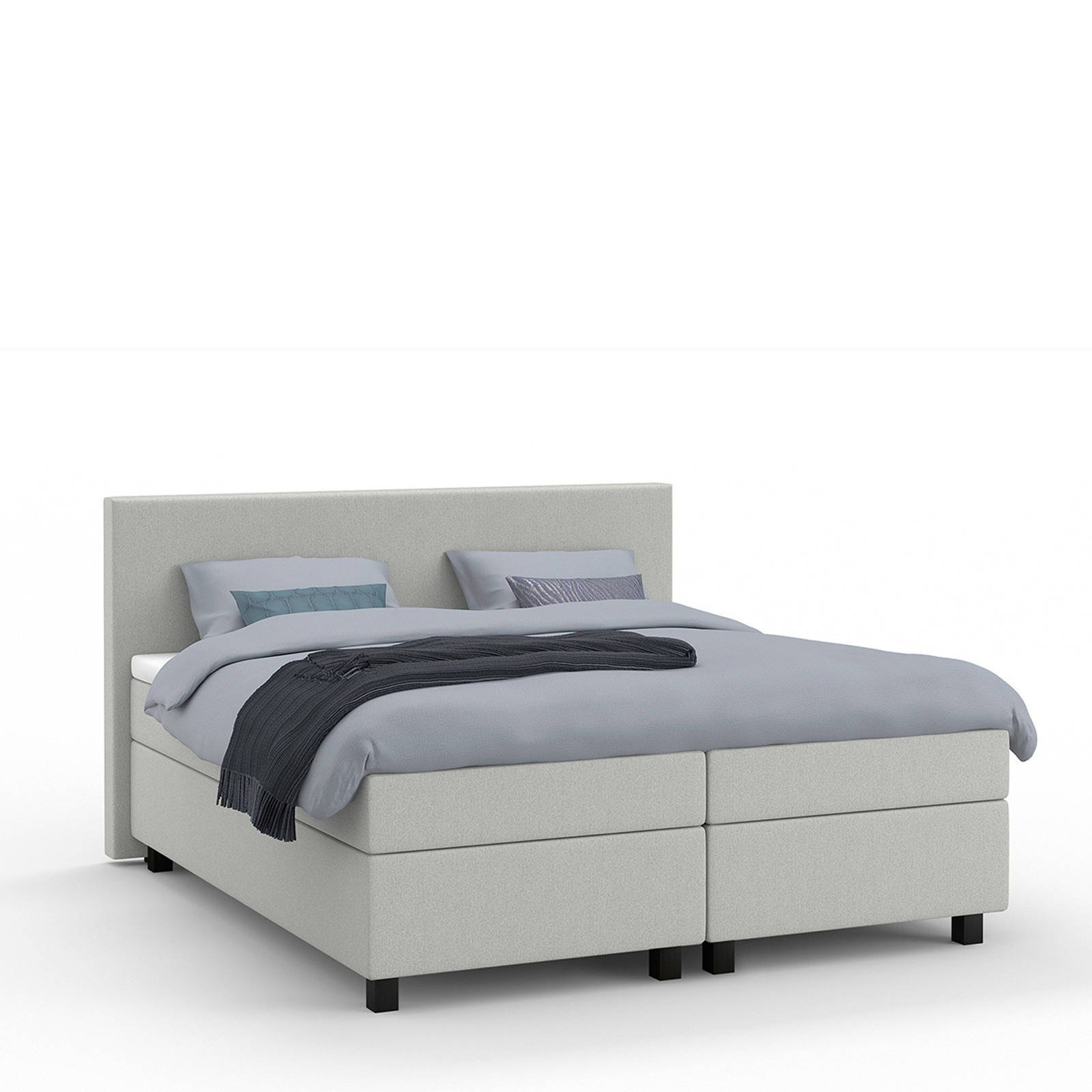 Karlsson bedden boxspring Autentik Tunn vlak met gestoffeerd matras