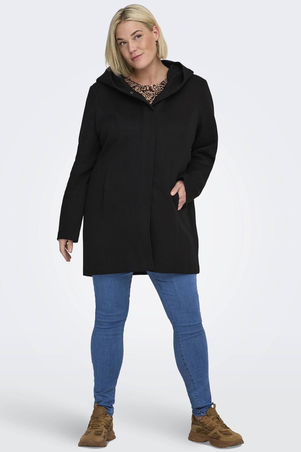 ONLY CARMAKOMA winterjas CARSEDONA zwart
