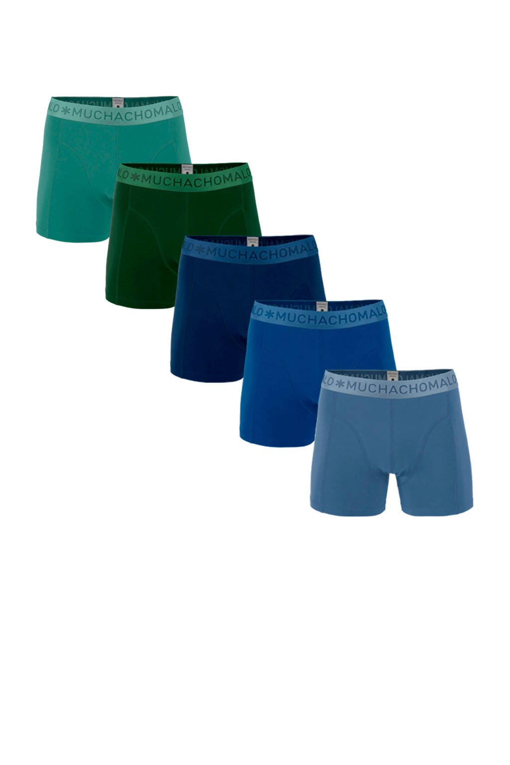 Muchachomalo boxershort (set van 5), Blauw/groen