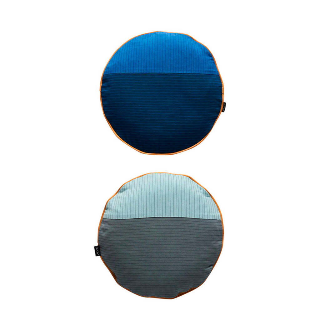 OYOY Living sierkussen (Ø40 cm), Blauw/donkerblauw