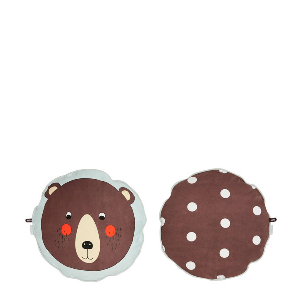 OYOY Mini sierkussen Bear (Ø38 cm), Bruin