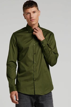 slim fit overhemd ESSENTIALS army green