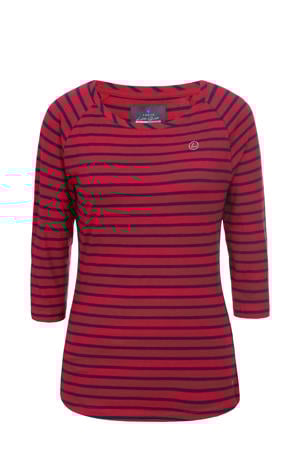 T-shirt Hirvikallio streep rood/blauw