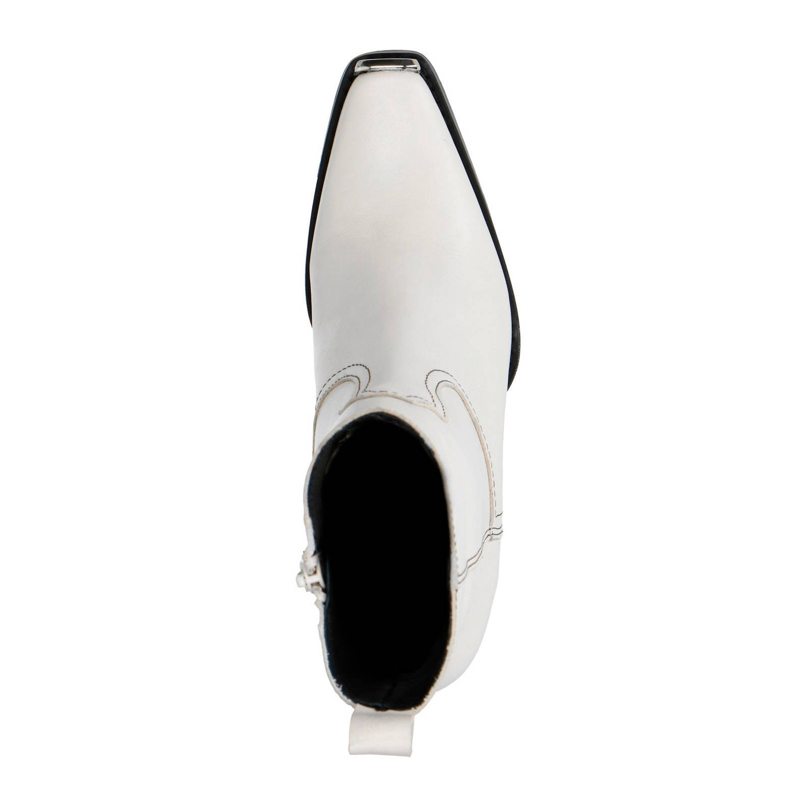 leren enkellaarzen off white leren enkellaarzen off white