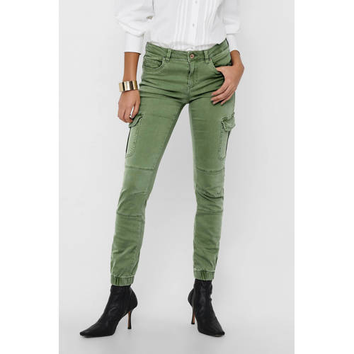 ONLY skinny cargobroek ONLMISSOURI groen afbeelding