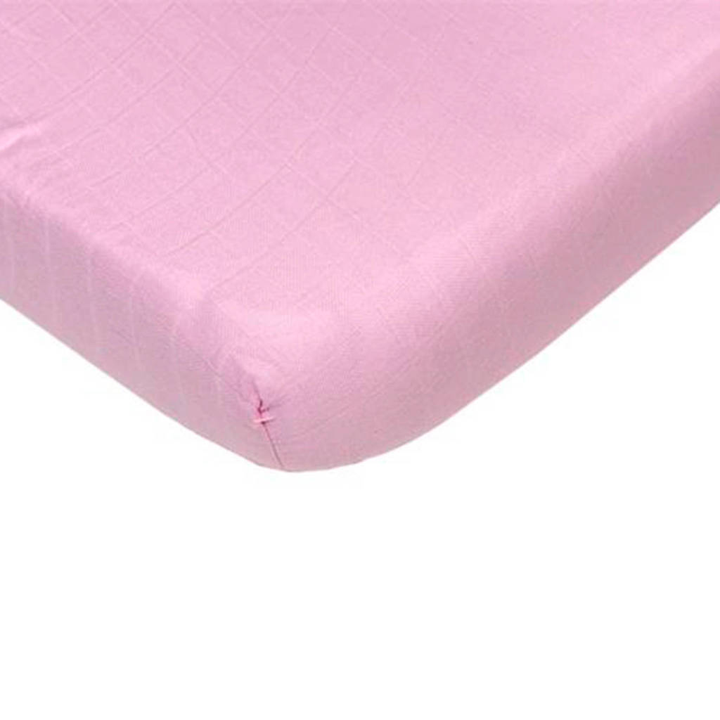 Briljant Baby katoenen hydrofiel baby hoeslaken 40x80 cm Roze