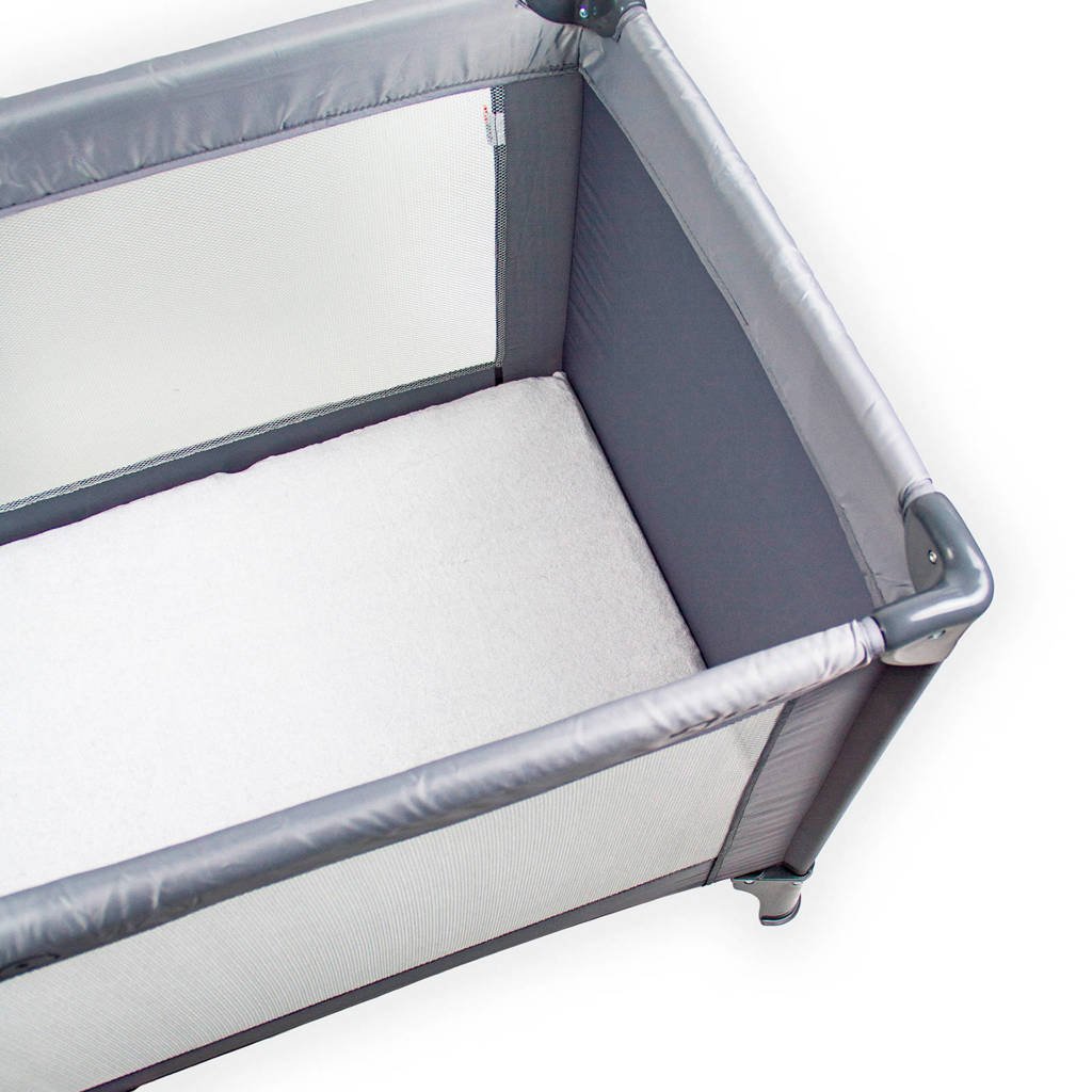 Briljant Baby katoenen campingbed matrashoes 60x120 briljant wit Wit