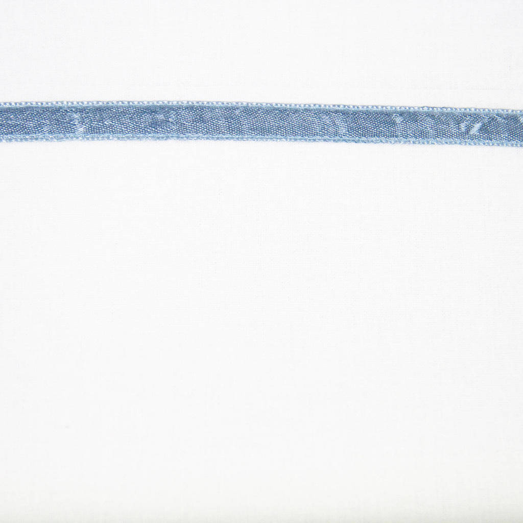 Briljant Baby bias tape ledikantlaken 100x150 cm grijsblauw, Grijsblauw