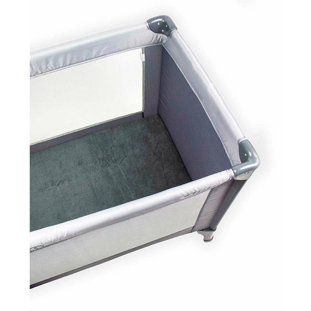 Briljant Baby katoenen campingbed matrashoes 60x120 briljant antraciet Antraciet