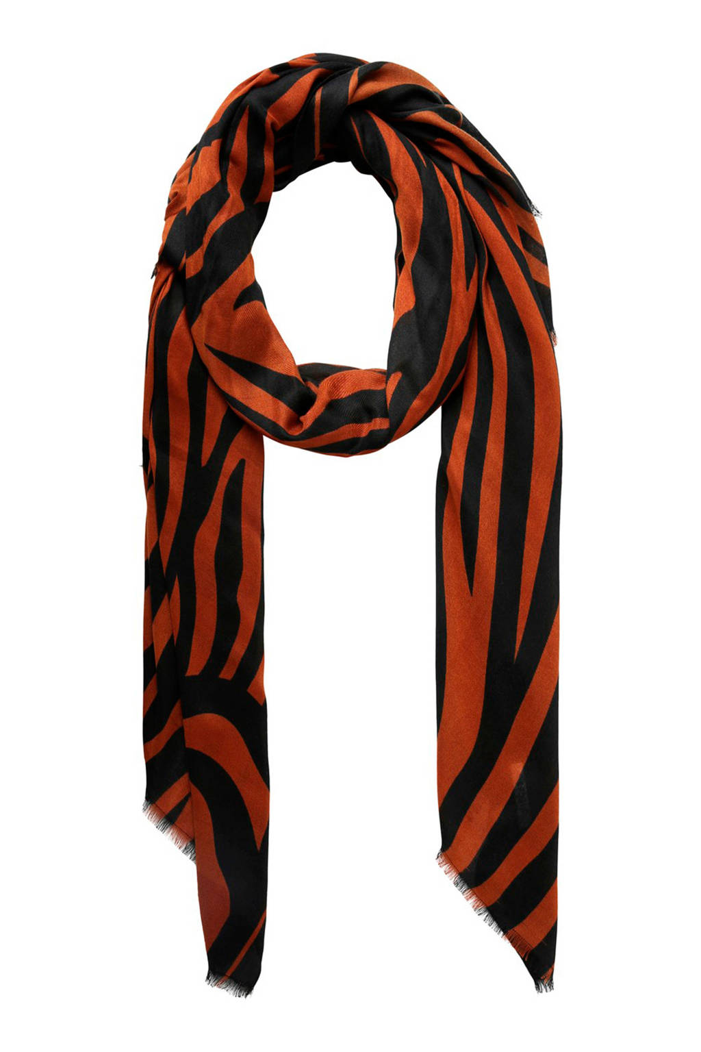 PIECES sjaal oranje, Bruin