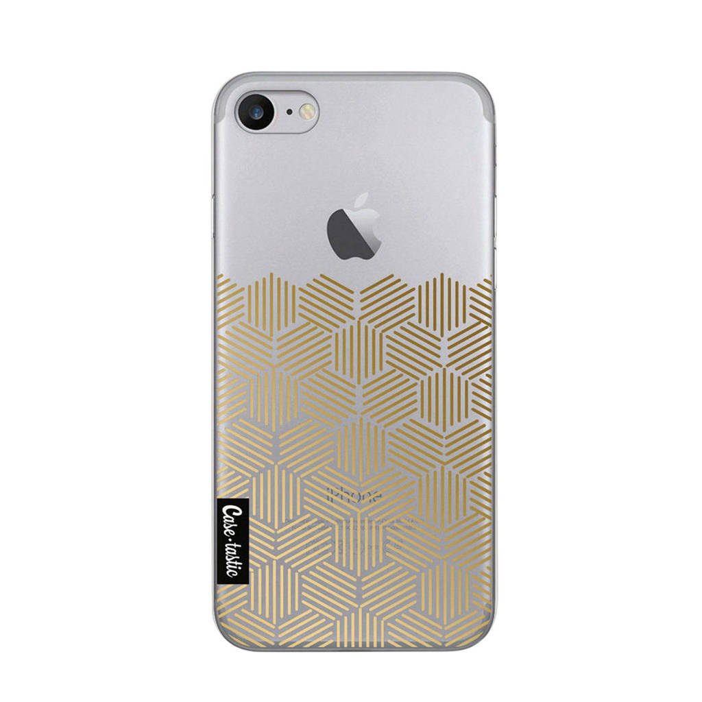 Casetastic Apple iPhone 7/8 backcover, Goud, Transparant