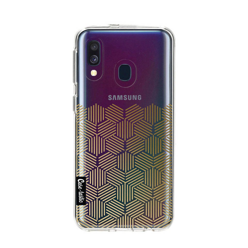 Casetastic Samsung Galaxy A 40 (2019) backcover, Goud Hexa