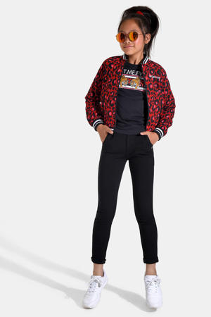 sportieve slim fit broek zwart