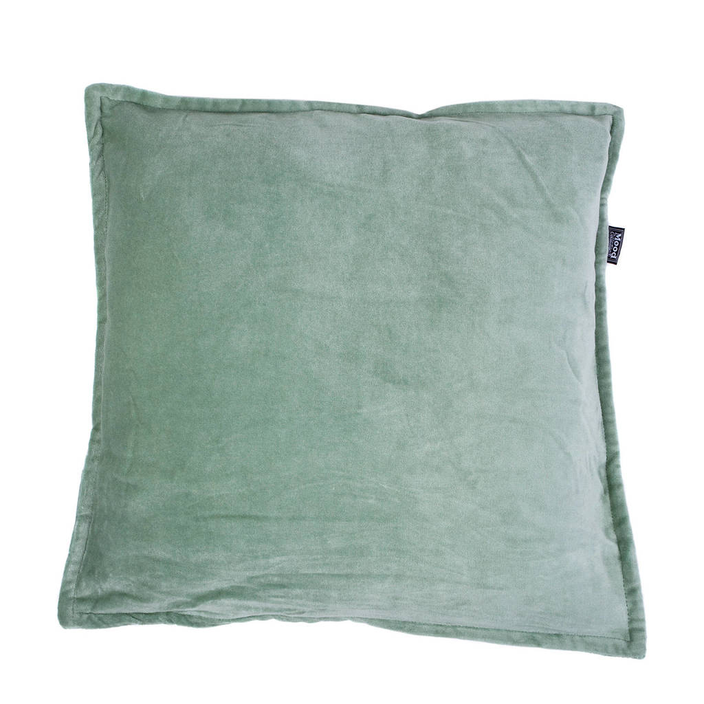 In the Mood collection sierkussenhoes Fluweel Flap (50x50 cm), Aquagrijs