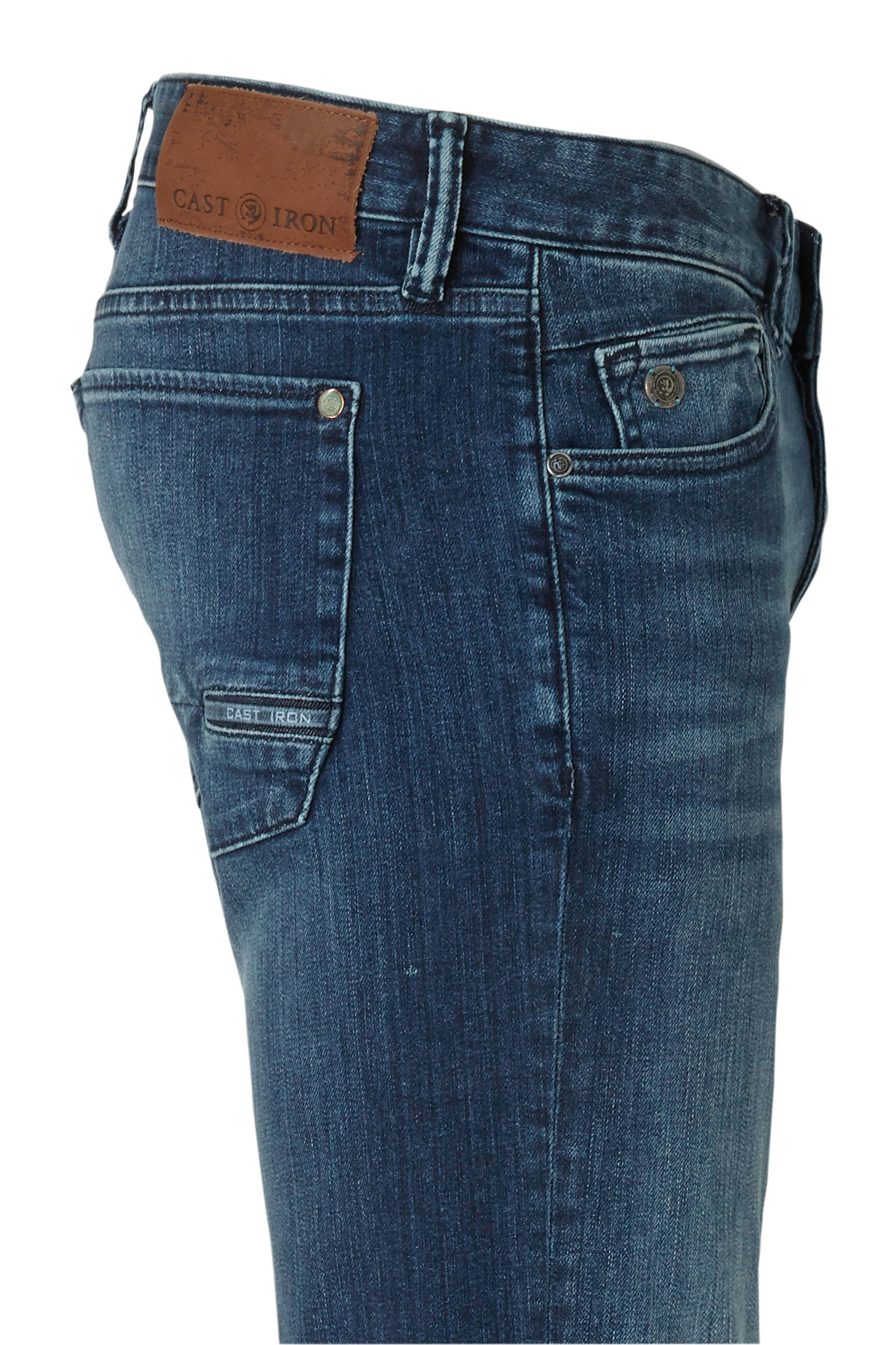 cast iron riser slim fit jeans