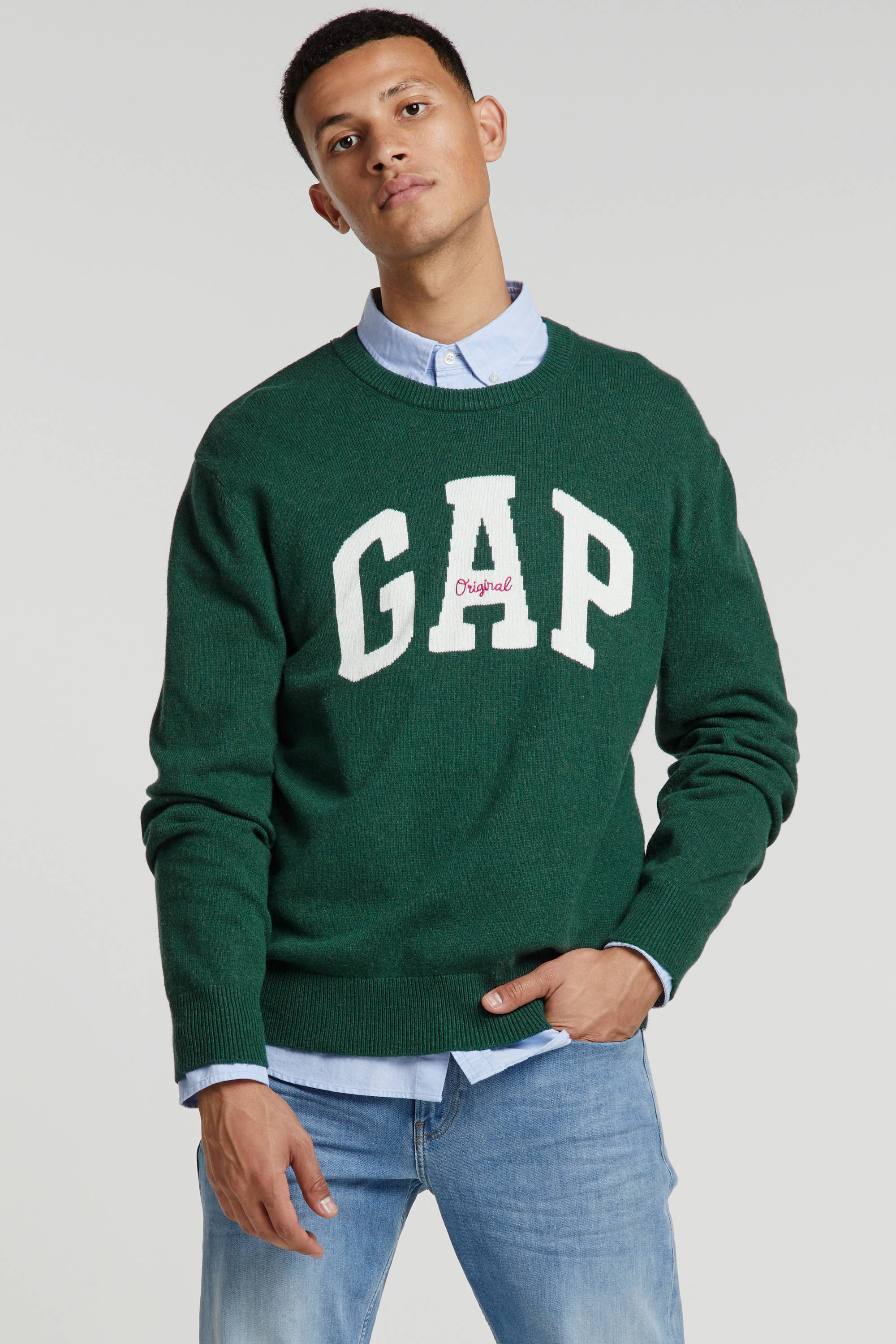 GAP trui met logo groen | wehkamp GAP Truien voor Heren | KLEDING.nl