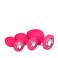 EasyToys Siliconen buttplug set Met Diamant - Roze