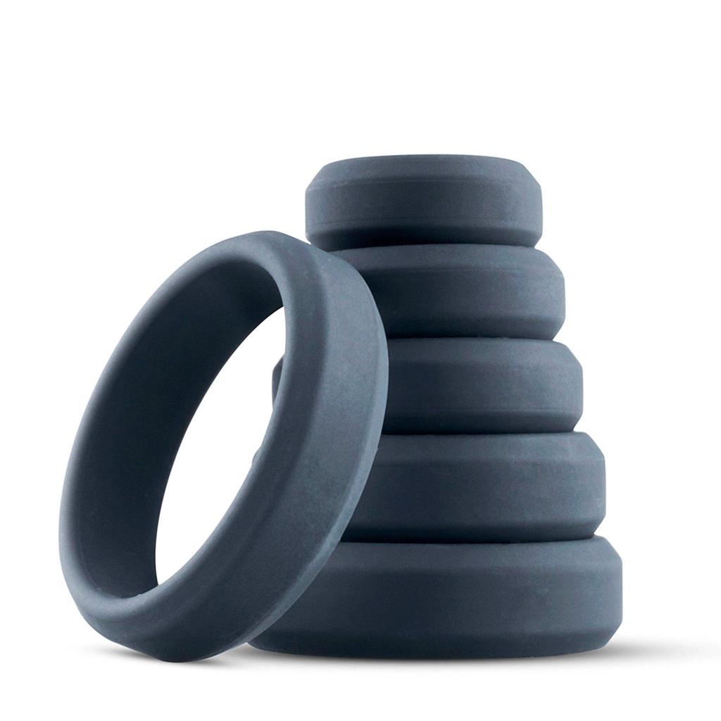 Boners 6-Delige cockring Set - Grijs