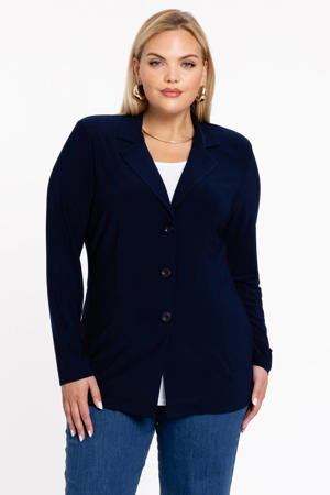 blazer van travelstof DOLCE donkerblauw