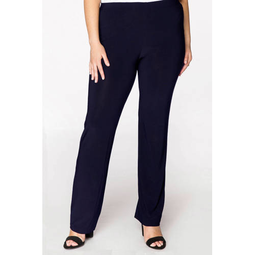 YOEK straight fit broek van travelstof DOLCE donkerblauw afbeelding