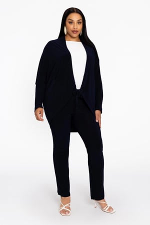 straight fit broek van travelstof DOLCE donkerblauw
