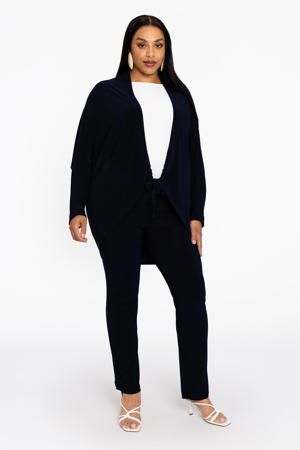 straight fit broek van travelstof DOLCE donkerblauw