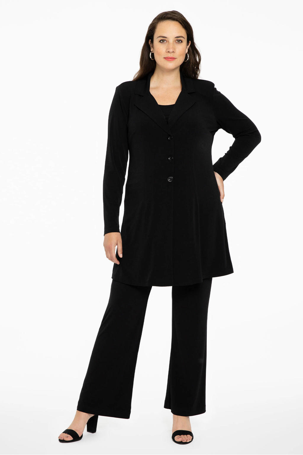 YOEK blazer van travelstof DOLCE zwart
