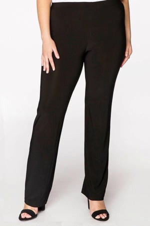 straight fit broek van travelstof DOLCE zwart