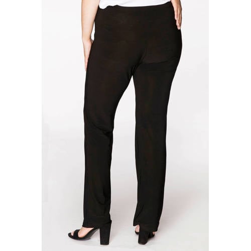 YOEK straight fit broek van travelstof DOLCE zwart afbeelding