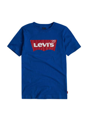 Kids T-shirt Batwing met logo blauw